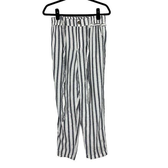 American Eagle Outfitter’s Linen Blend Stripe Wide Leg Pant - Women’s SP - Picture 1 of 9